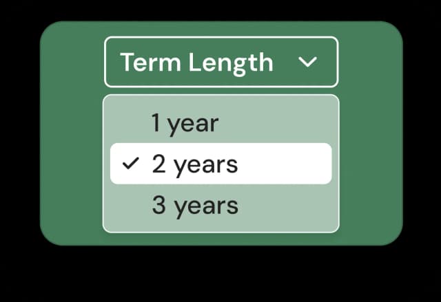 Term Lengths interface