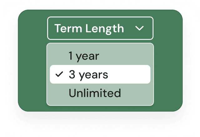 Term Lengths interface